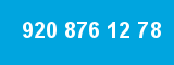 920 876 12 78 920 876 12 78